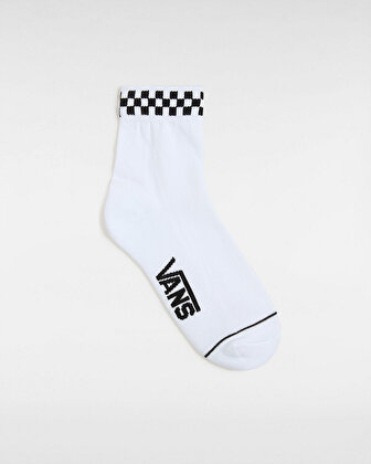 PEEK-A-CHECK UZUN ÇORAP White/Black