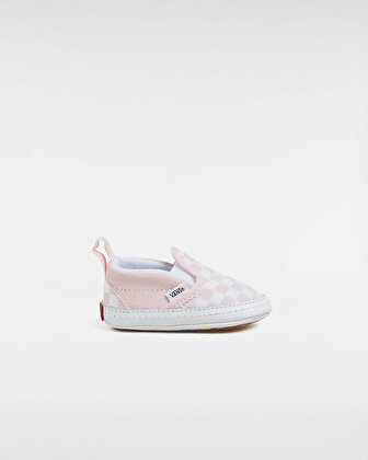 BEBEK SLIP-ON V CRIB AYAKKABI (Checkerboard) Blushing Bride/True White