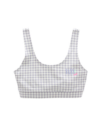 MIXED UP GINGHAM BRALETTE Languid Lavender