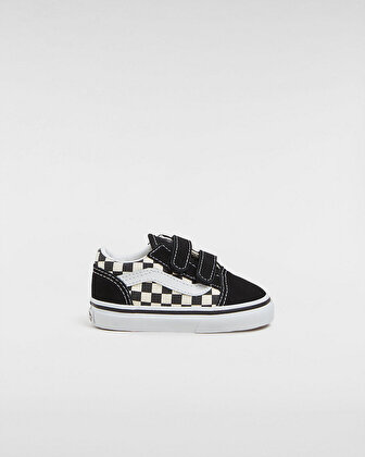 KÜÇÜK ÇOCUK PRIMARY CHECK OLD SKOOL VELCRO AYAKKABI (1-4 YAŞ) (Primary Check) Black/White