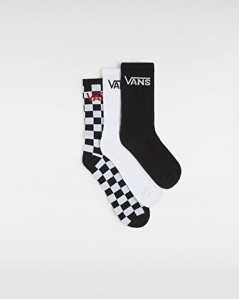 ÇOCUK CLASSIC VANS UZUN ÇORAP (3 ÇİFT) Black/White