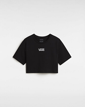FLYING V CREW CROP TİŞÖRT Black