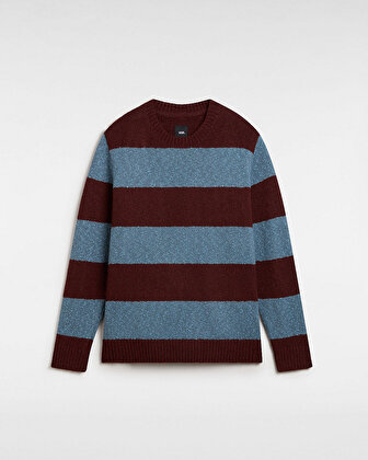 DARBY STRIPE CREW UZUN KOLLU ÜST Bitter Chocolate/Bstone