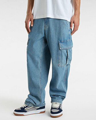 SERVICE CARGO LOOSE DENIM PANTOLON Stonewash/Blue