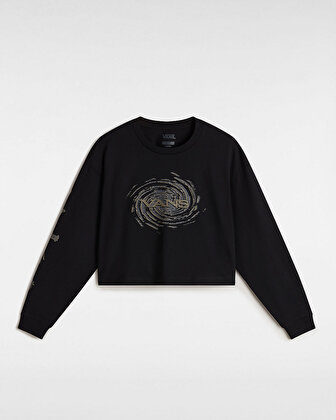 BREAKER UZUN KOLLU RELAX CROP Black