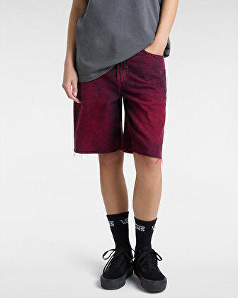SIRELLE OVER-DYED CUT-OFF ŞORT Cherries Jubilee