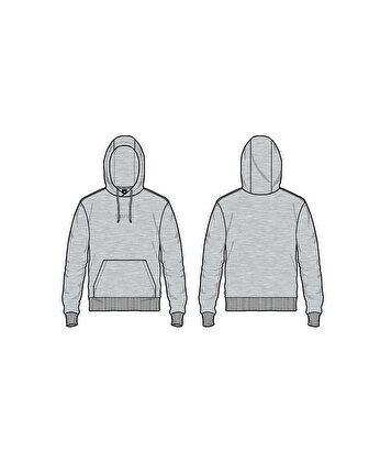 ESSENTIAL RELAXED KAPÜŞONLU ÜST Light Grey Heather
