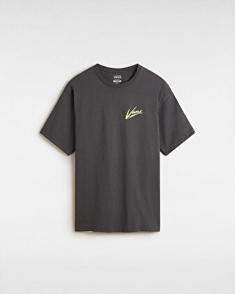BRUSH CRIPT LOOSE SS TİŞÖRT Asphalt/Shadow Lime