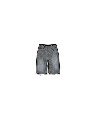 SİRELLE CUT-OFF ŞORT Washed Black