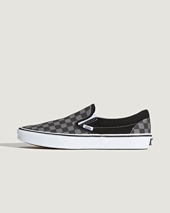 CHECKERBOARD CLASSIC SLIP-ON AYAKKABI (Checkerboard) Black/Pewter