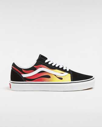 FLAME OLD SKOOL AYAKKABI (Flame) Black/Black/True White