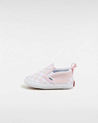 BEBEK SLIP-ON V CRIB AYAKKABI (Checkerboard) Blushing Bride/True White