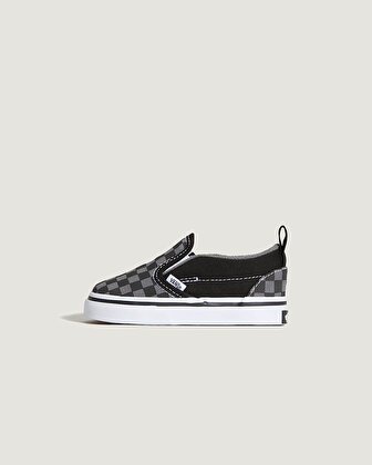 KÜÇÜK ÇOCUK CHECKERBOARD SLIP-ON CIRTCIRTLI AYAKKABI (1-4 YAŞ) (Checkerboard) Blk/Pewter