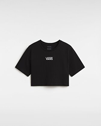 FLYING V CREW CROP TİŞÖRT Black