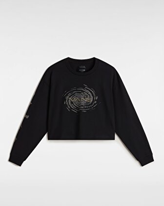 BREAKER UZUN KOLLU RELAX CROP Black