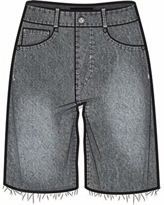 SİRELLE CUT-OFF ŞORT Washed Black