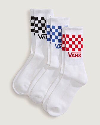 CLASSIC CHECK CREW ÇORAP (3 ÇİFT) White