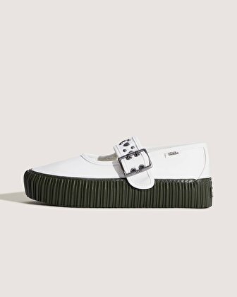 MARY JANE CREEPER PLATFORM AYAKKABI Blanc De Blanc