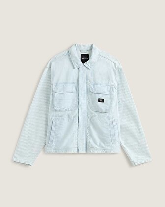 UMBER DENIM STRIPE CEKET Blue Ice Stripe