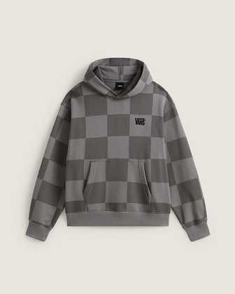 TONAL CHECK STRETCH LOGO KAPÜŞONLU ÜST Pewter