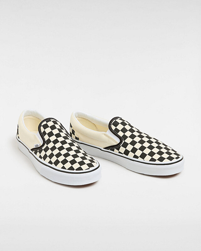 CHECKERBOARD CLASSIC SLIP-ON AYAKKABI Black And White Checker/White