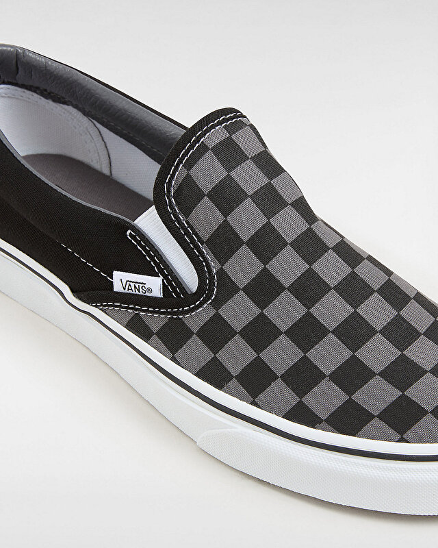 CHECKERBOARD CLASSIC SLIP-ON AYAKKABI (Checkerboard) Black/Pewter