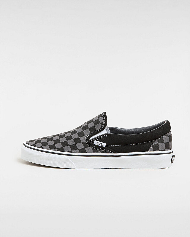 CHECKERBOARD CLASSIC SLIP-ON AYAKKABI (Checkerboard) Black/Pewter