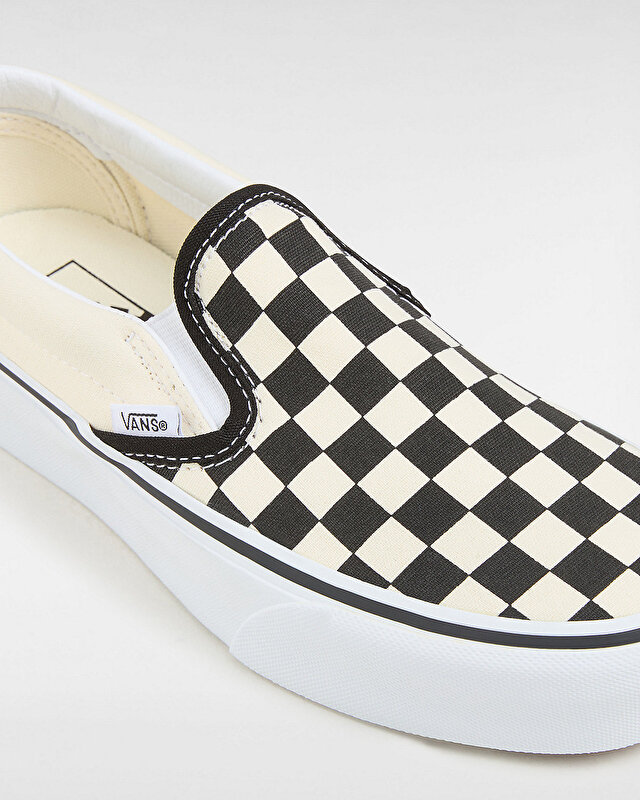 CHECKERBOARD CLASSIC SLIP-ON PLATFORM AYAKKABI Black And White Checker/White
