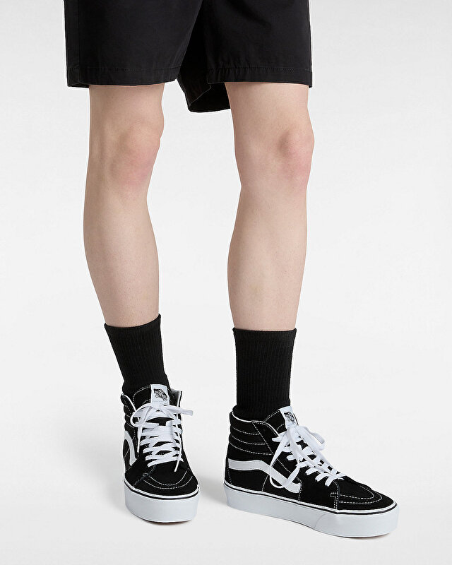 SÜET SK8-HI PLATFORM 2.0 AYAKKABI Black/True White