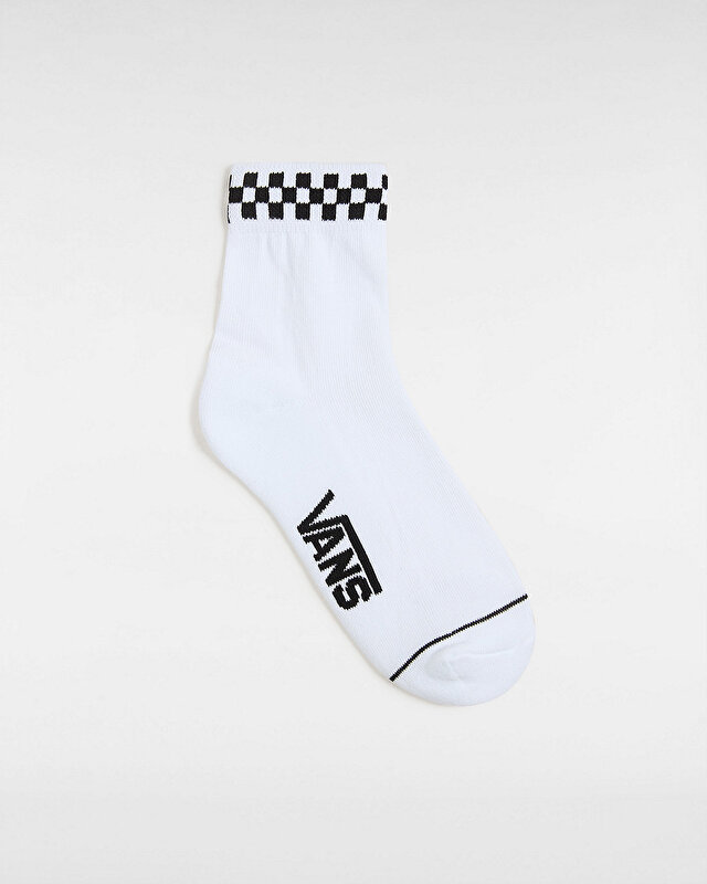 PEEK-A-CHECK UZUN ÇORAP White/Black