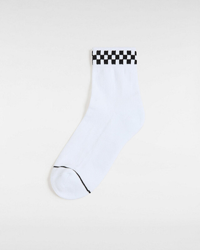 PEEK-A-CHECK UZUN ÇORAP White/Black