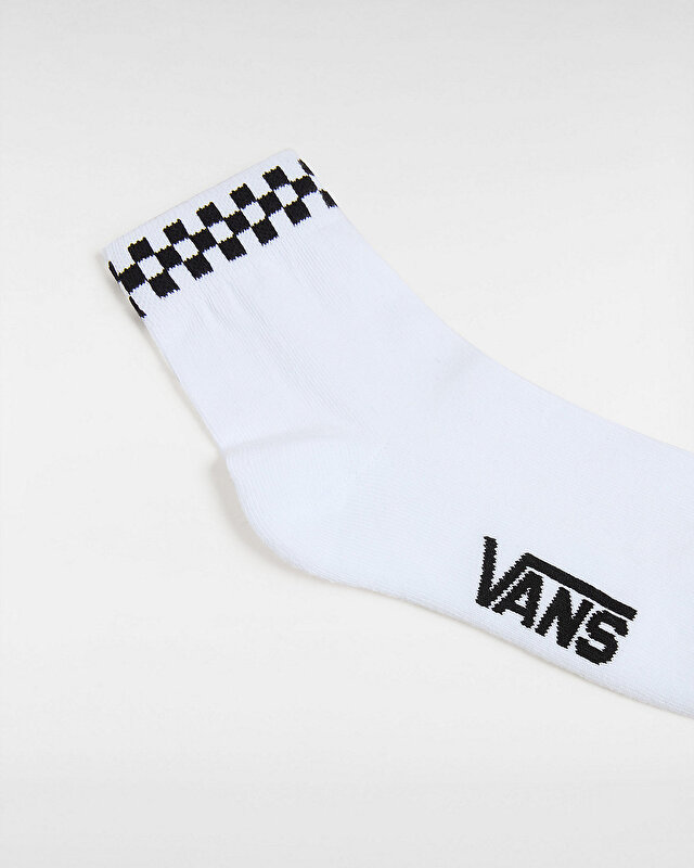 PEEK-A-CHECK UZUN ÇORAP White/Black