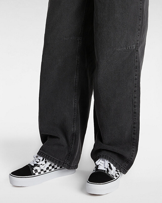 CHECKERBOARD OLD SKOOL PLATFORM AYAKKABI (Checkerboard) Black/True White