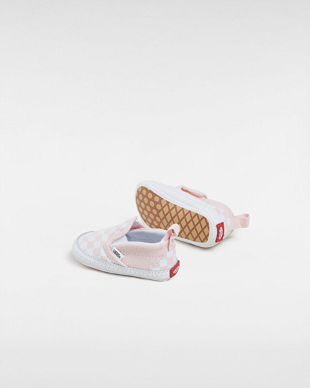 BEBEK SLIP-ON V CRIB AYAKKABI (Checkerboard) Blushing Bride/True White