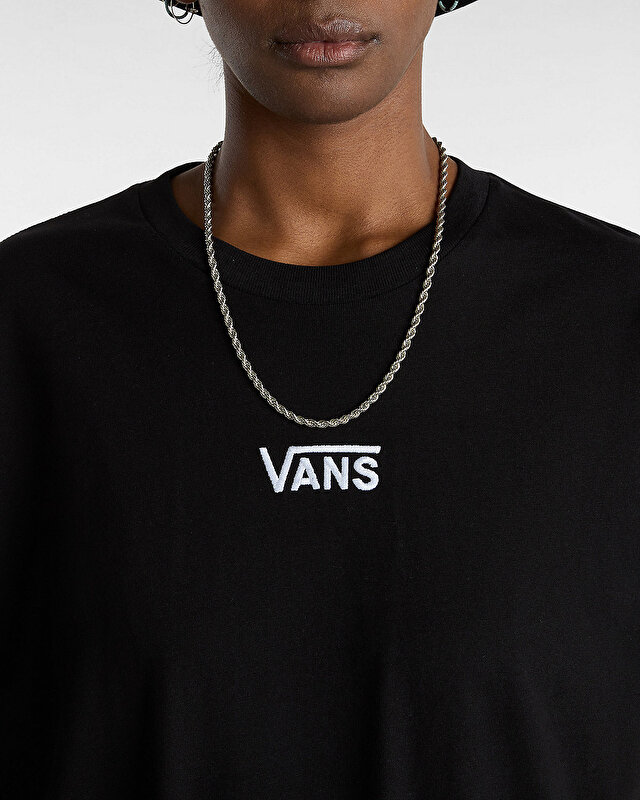 CENTER VEE TİŞÖRT ELBİSE Black