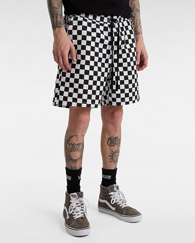 RANGE RELAXED ELASTİK BELLİ ŞORT Checkerboard