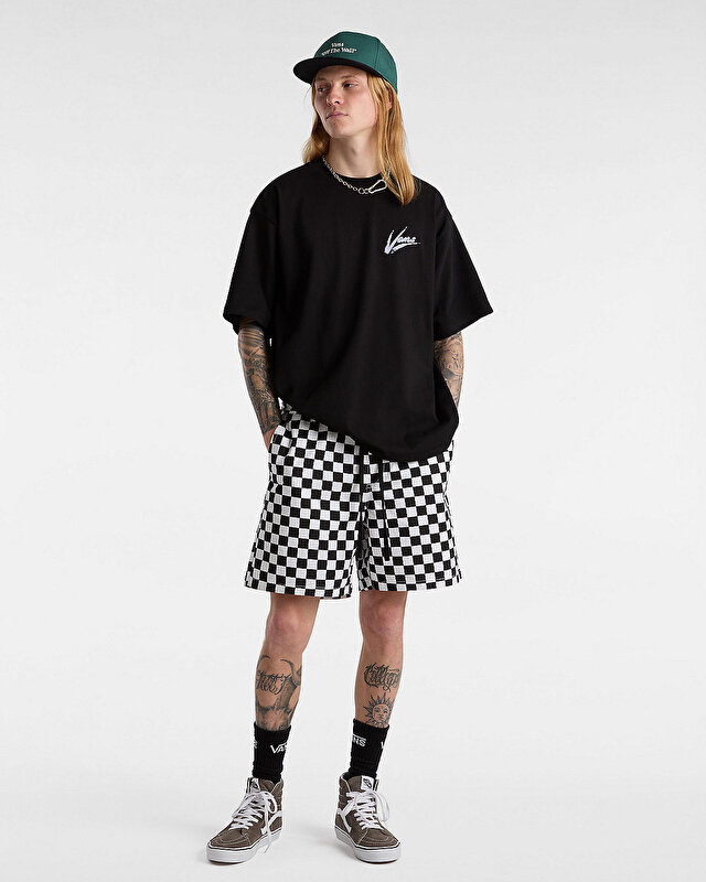 RANGE RELAXED ELASTİK BELLİ ŞORT Checkerboard