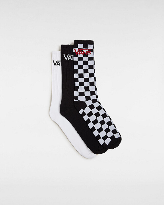 CLASSIC CREW ÇORAP (3 ÇİFT) Black/White