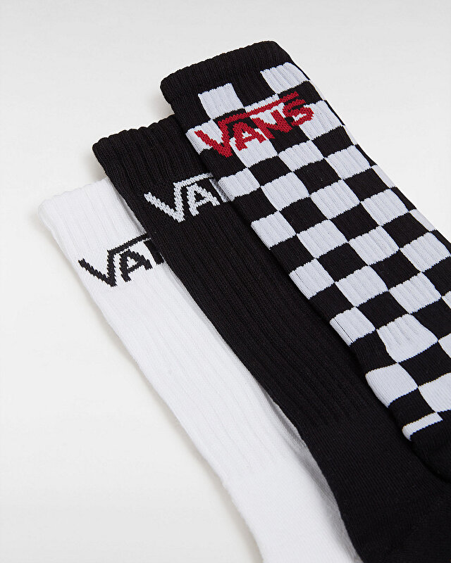 CLASSIC CREW ÇORAP (3 ÇİFT) Black/White