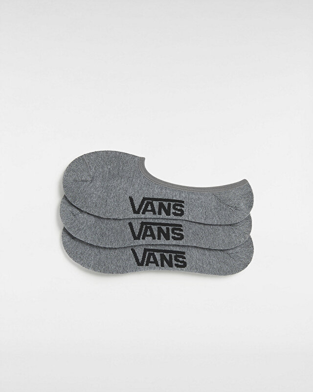 CLASSIC GÖRÜNMEYEN ÇORAP (3 ÇİFT) Heather Grey