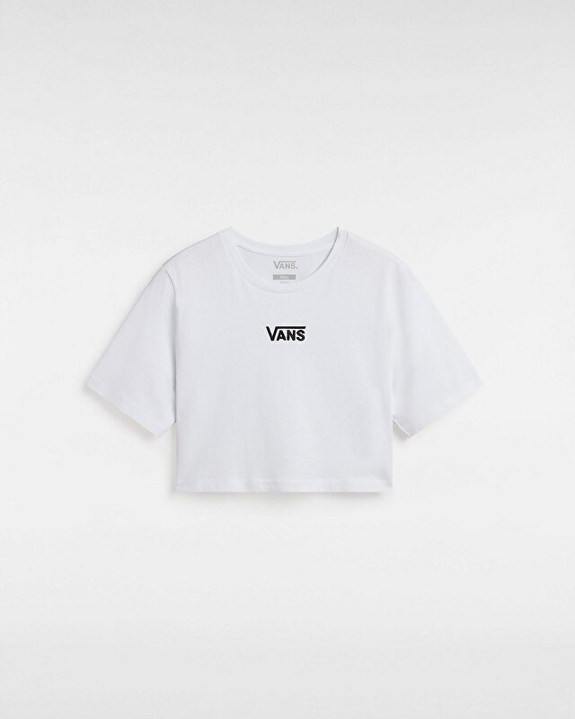 FLYING V CREW CROP TİŞÖRT White