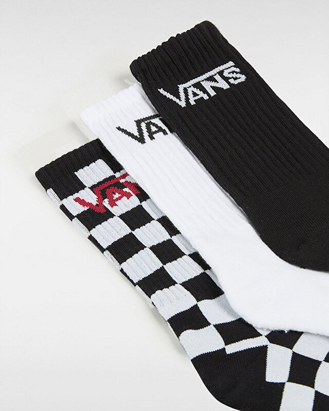 ÇOCUK CLASSIC VANS UZUN ÇORAP (3 ÇİFT) Black/White