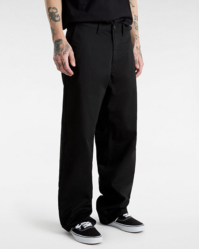 AUTHENTIC CHINO LOOSE PANTOLON Black