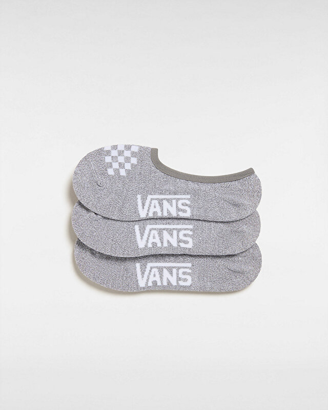 CLASSIC HEATHERED CANOODLE ÇORAP (3 ÇİFT) Grey Heather/White
