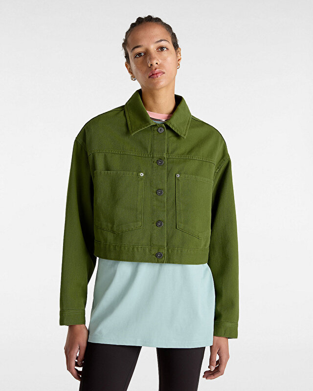RAYNES CROP TRUCKER MONT Pesto