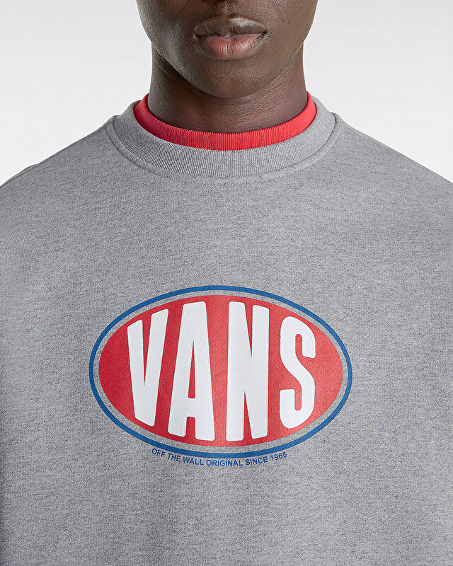 SPRAY ON LOOSE BİSİKLET YAKA SWEATSHIRT Cement Heather
