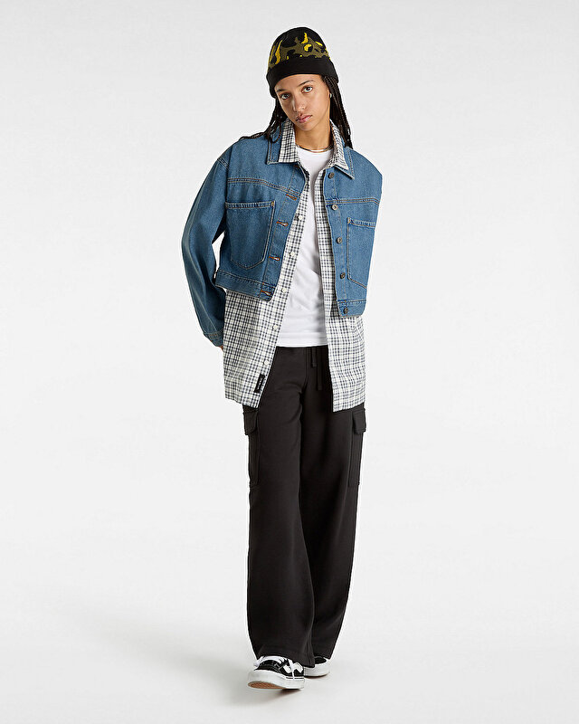 RAYNES DENIM CROP MONT Stone Wash