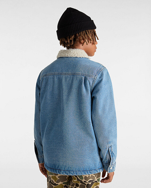 ERKEK ÇOCUK DRILL CHORE DENIM SHERPA CEKET Stonewash/Blue
