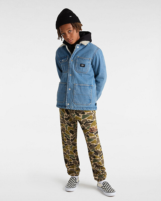 ERKEK ÇOCUK DRILL CHORE DENIM SHERPA CEKET Stonewash/Blue