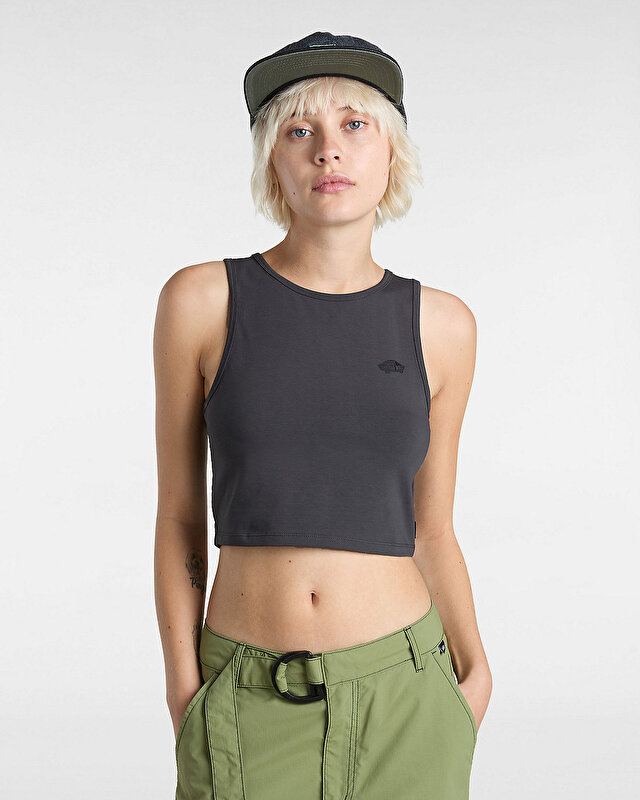 STYLE 76 II FITTED CROP TANK TİŞÖRT Asphalt